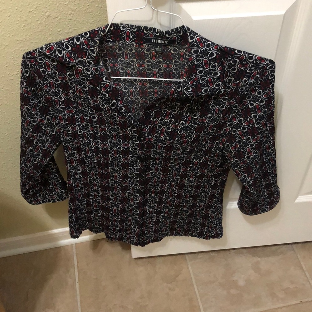 Printed work shirt ladies